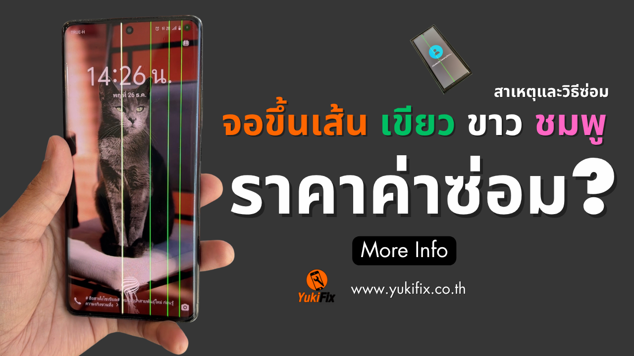 จอขึ้นเส้น สาเหตุและวิธีซ่อม ราคาค่าซ่อม