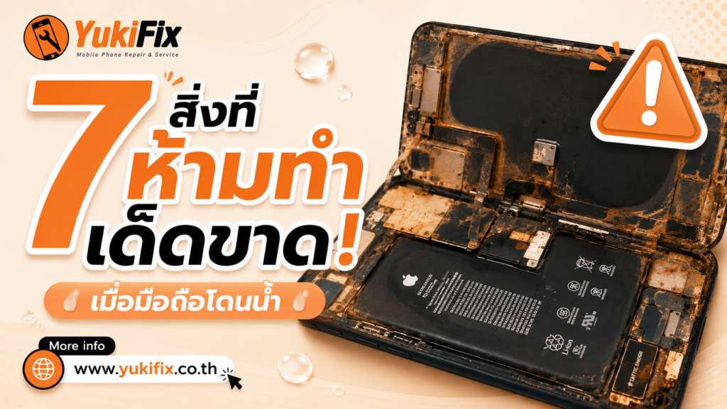 มือถือตกน้ำห้ามทำอะไร? ทำผิด พังหนักกว่าเดิม!! Update 2026